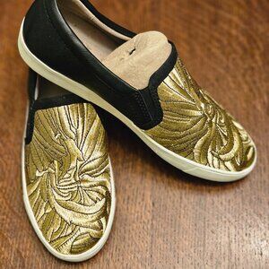 Naturalizer Marianne Metallic Gold Loafers/Sneakers Size 8.5